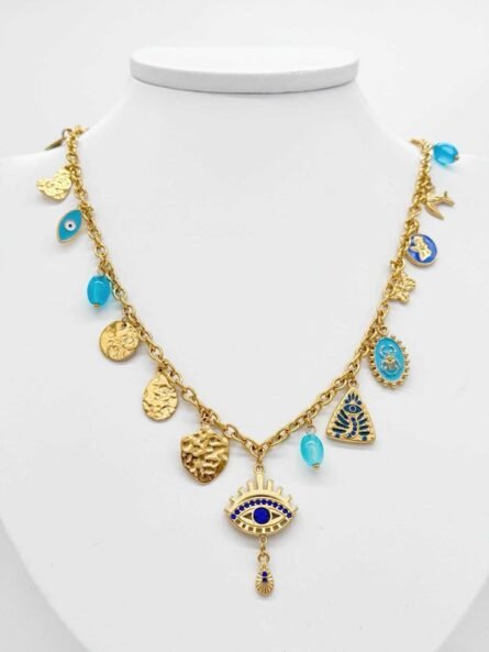 collar charms azul