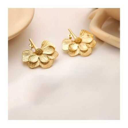 PENDIENTES FLOR DORADO - Imagen 4