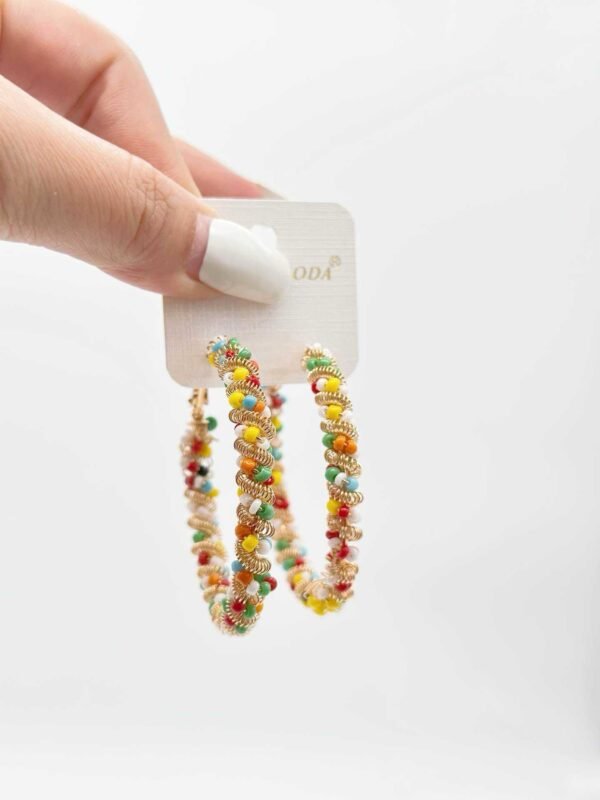 PENDIENTES DE ARO COLORES